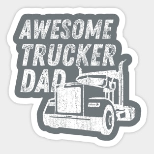 Awesome Trucker Dad-Father's Gift Sticker